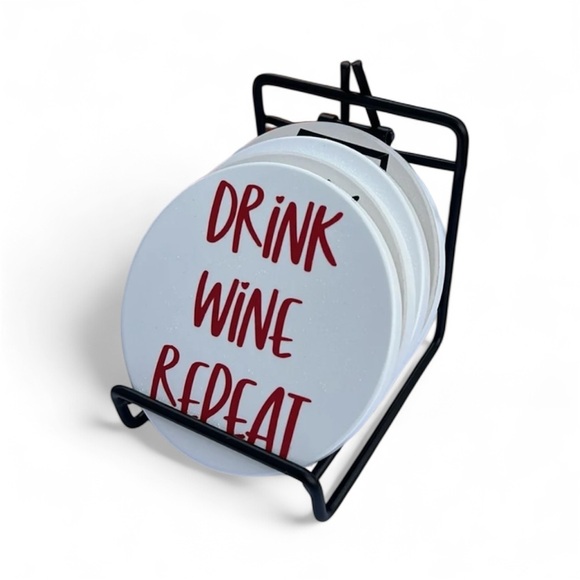 Wine Coaster Set (Handmade) - Picture 2 of 3